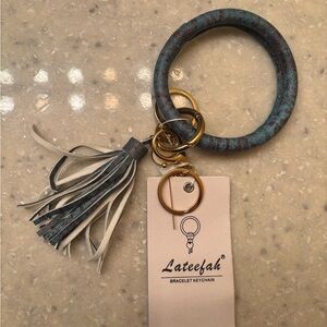 Lateefah Keychain Bracelet with Tassel 
Wristlet Keyring Bangle